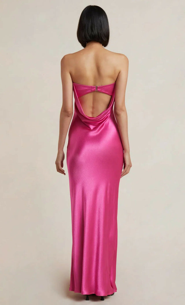 Bec & Bridge Moondance Strapless Midi Dress - 6 / Pink - Dresses