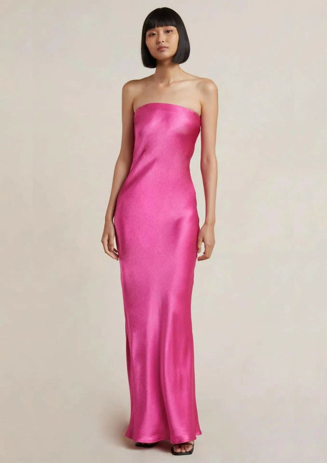 Bec & Bridge Moondance Strapless Midi Dress - 6 / Pink - Dresses