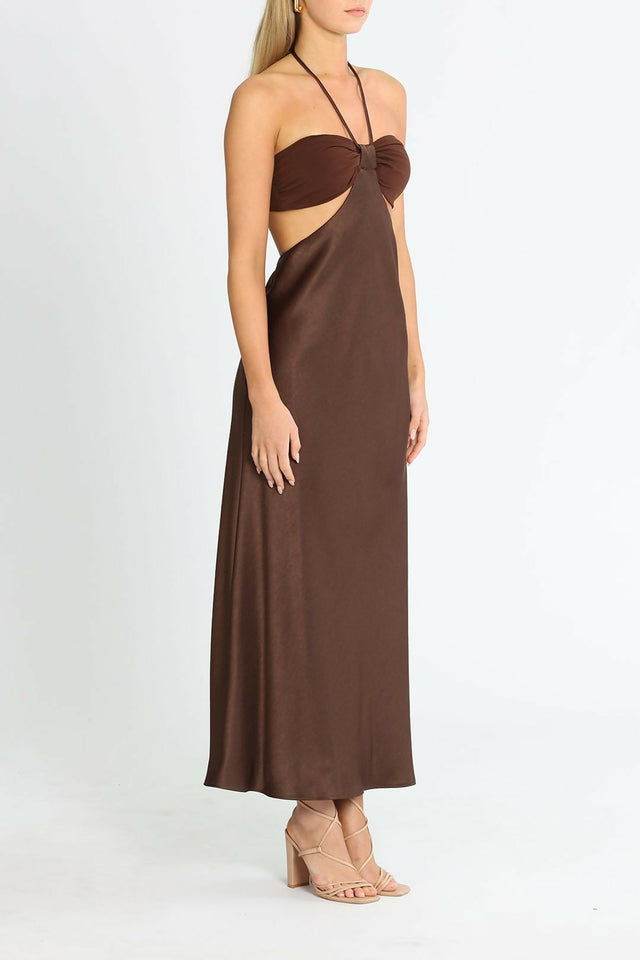 Bec & Bridge Nadia Cut Out Size 6 - 6 / Brown - Dresses