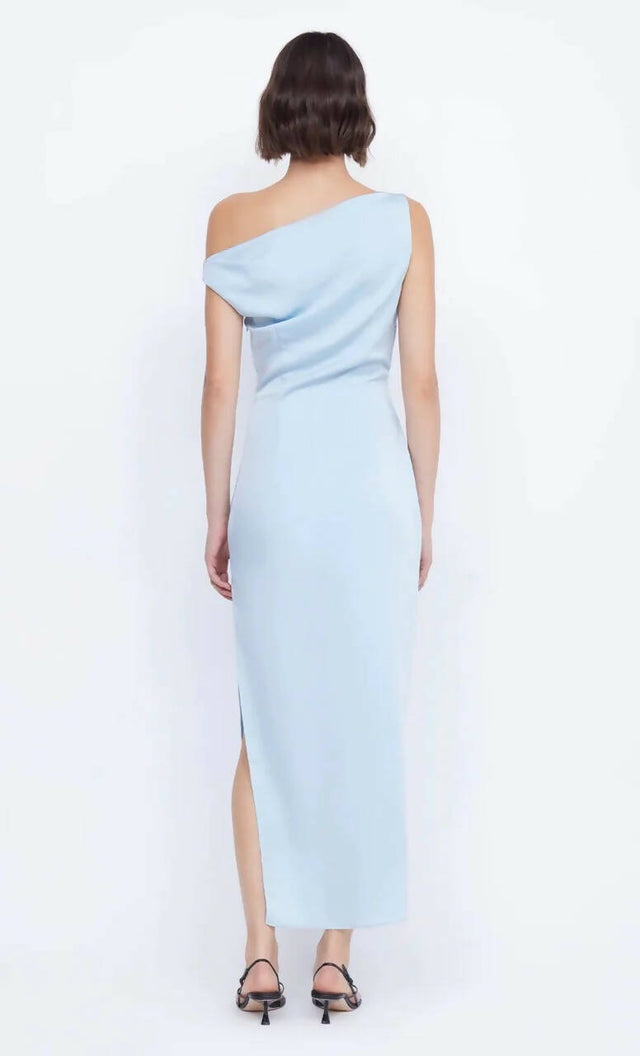 Bec & Bridge Rochelle Asym Midi Dress Size 8 - 8 / Blue - Dresses