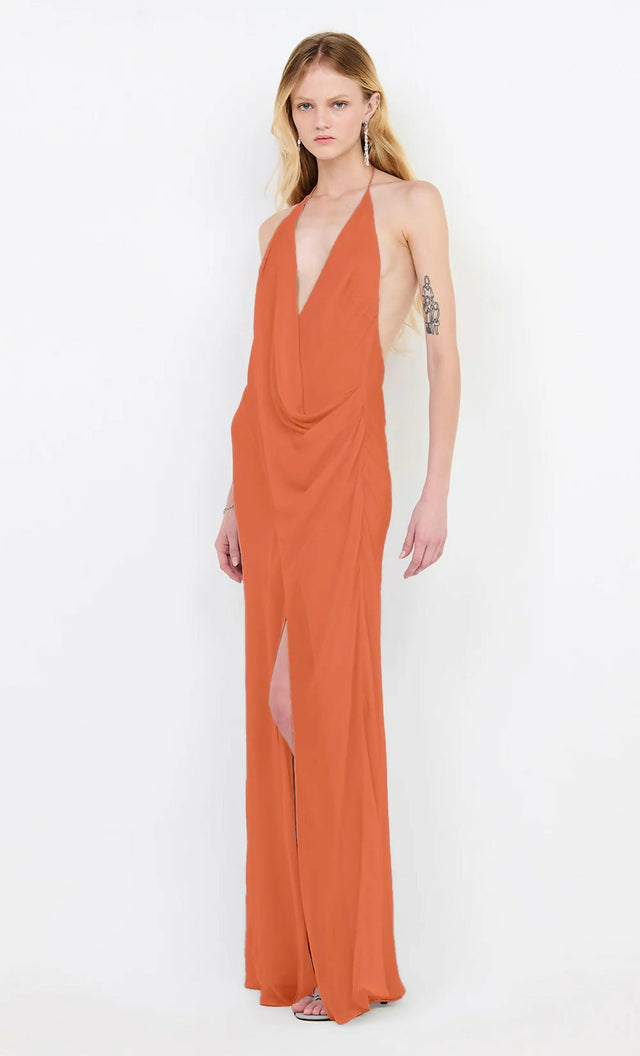 Bec + Bridge Sabrina Drape Maxi Dress | Persimmon - Dresses