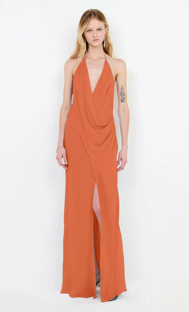 Bec + Bridge Sabrina Drape Maxi Dress | Persimmon - Dresses