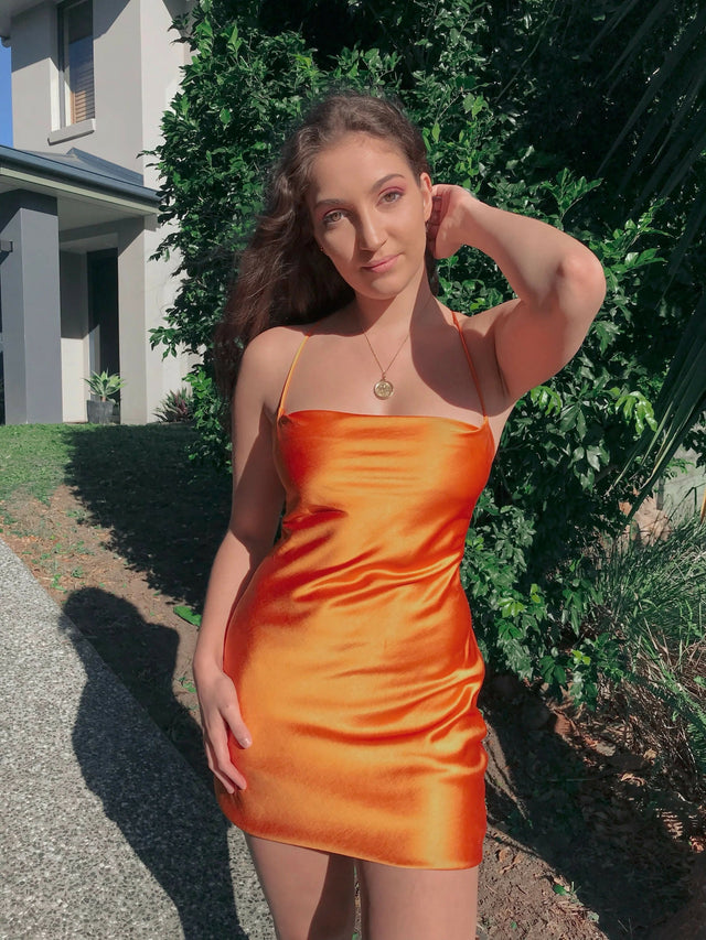 Bec & Bridge Seraphine Mini Dress - 8 / Orange - Dresses