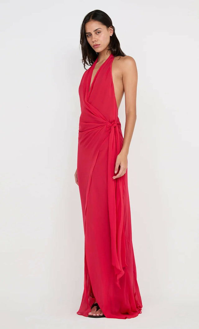 Bec & Bridge Soneva Dress Strawberry Size 10 - 10 / Red - Dresses