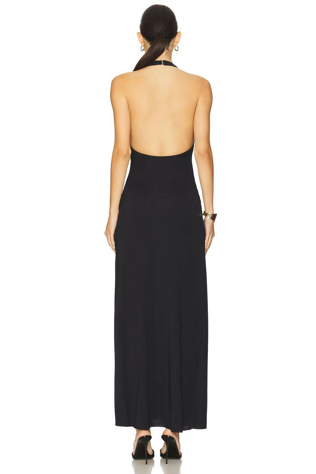 Bec & Bridge Tillie Drape Maxi Dress Black Size 6 - 6 / Black - Dresses