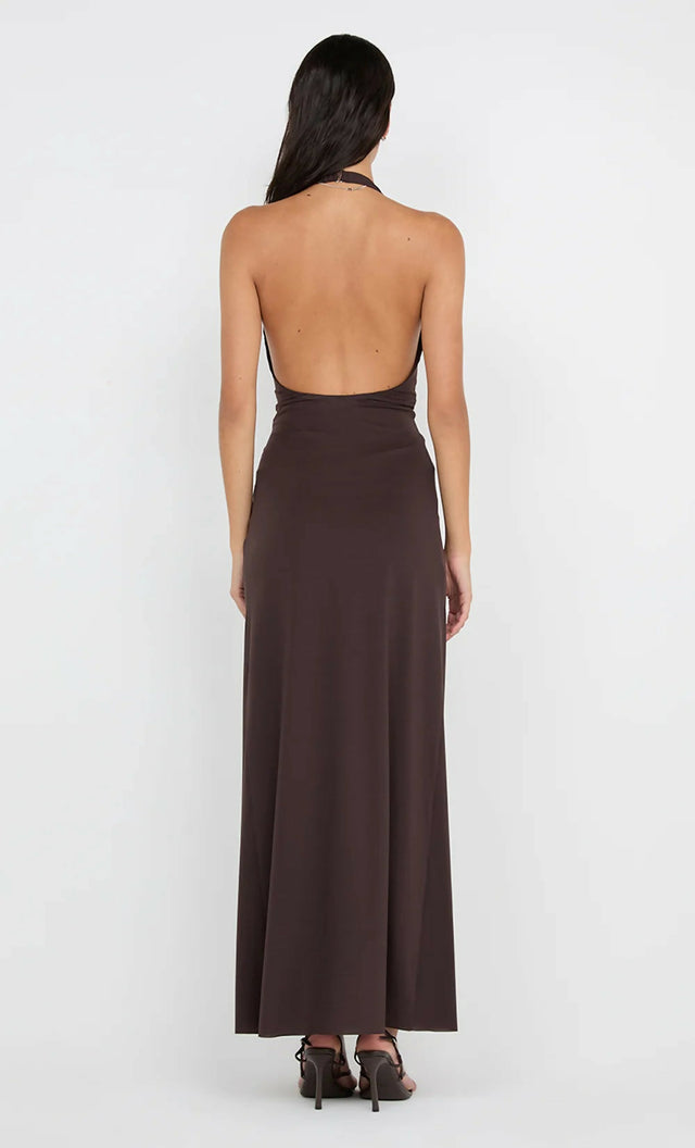 Bec + Bridge Tillie Drape Maxi Dress in Dark Chocolate - Dresses
