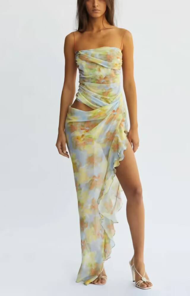 Bec & Bridge Zephy Asym Dress - 8 / Floral - Dresses