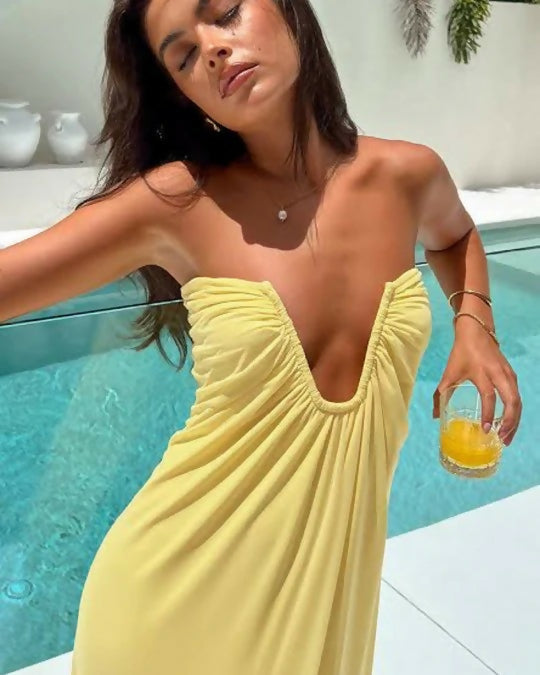 Beginning Boutique Braelyn Dress - 8 / Yellow - Dresses