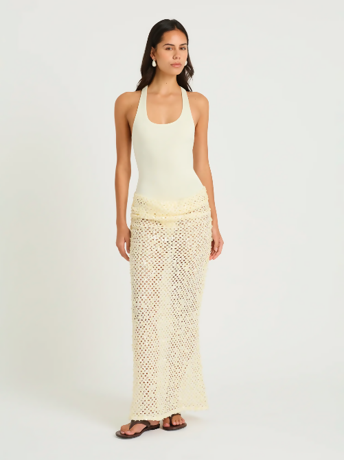 Benni Ariel Maxi Dress in Shell - Dresses