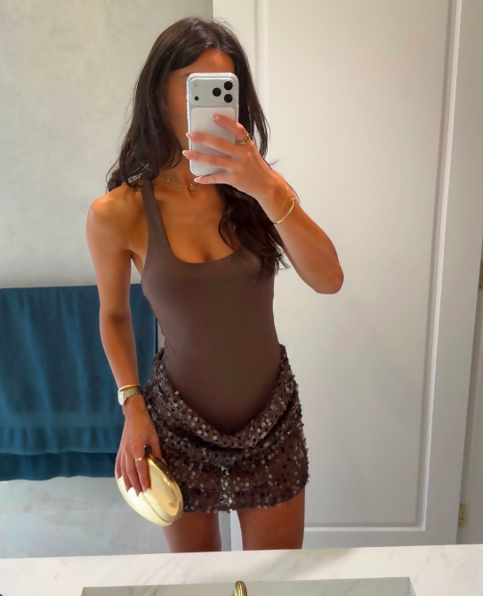 Benni Ariel Mini Dress in Cocoa - Dresses