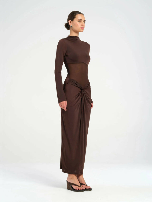 BENNI Dora Maxi Dress - 8 / Brown - Dresses