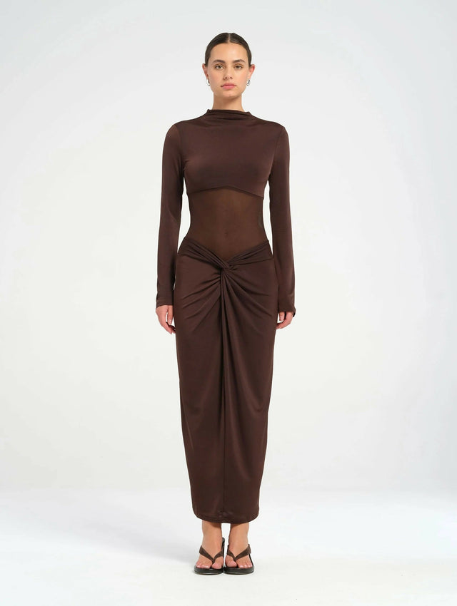 BENNI Dora Maxi Dress - 8 / Brown - Dresses