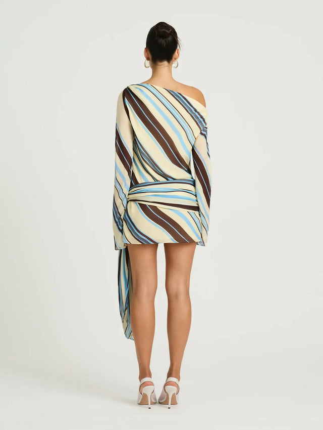 BENNI Elise Mini Dress Ocean Stripes - Dresses