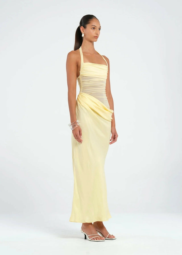 Benni Gina Halter Dress — Yellow - Dresses
