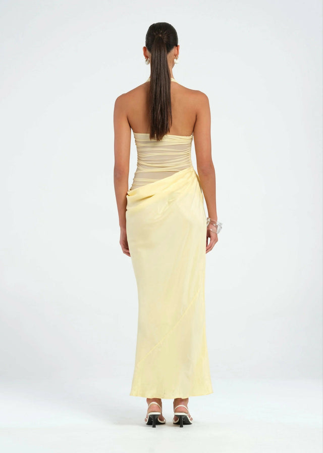 Benni Gina Halter Dress — Yellow - Dresses