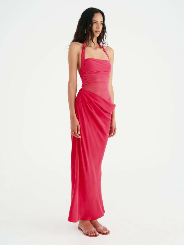 Benni Gina Halter Neck — Watermelon - Dresses