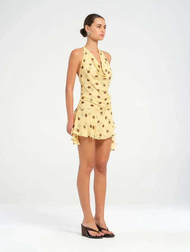 Benni Harlow Mini Dress - 10 / Yellow - Dresses