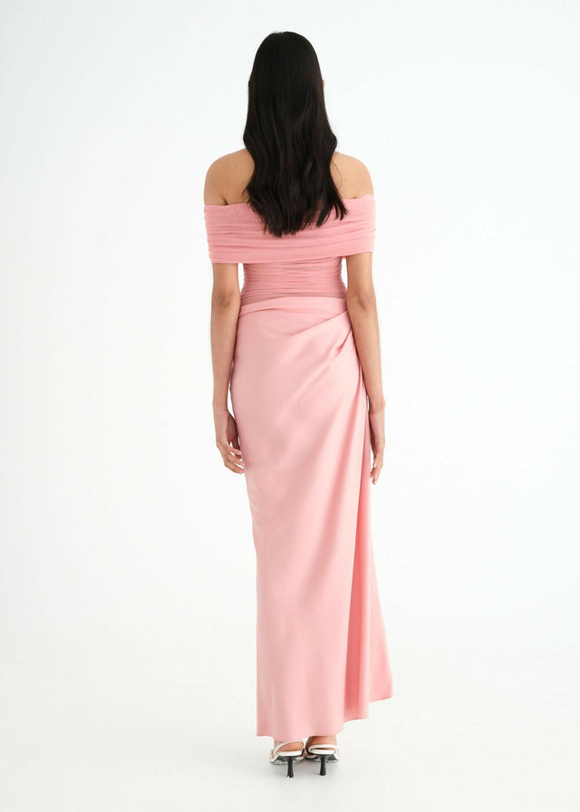 Benni Nico Off Shoulder Maxi - 8 / Pink - Dresses