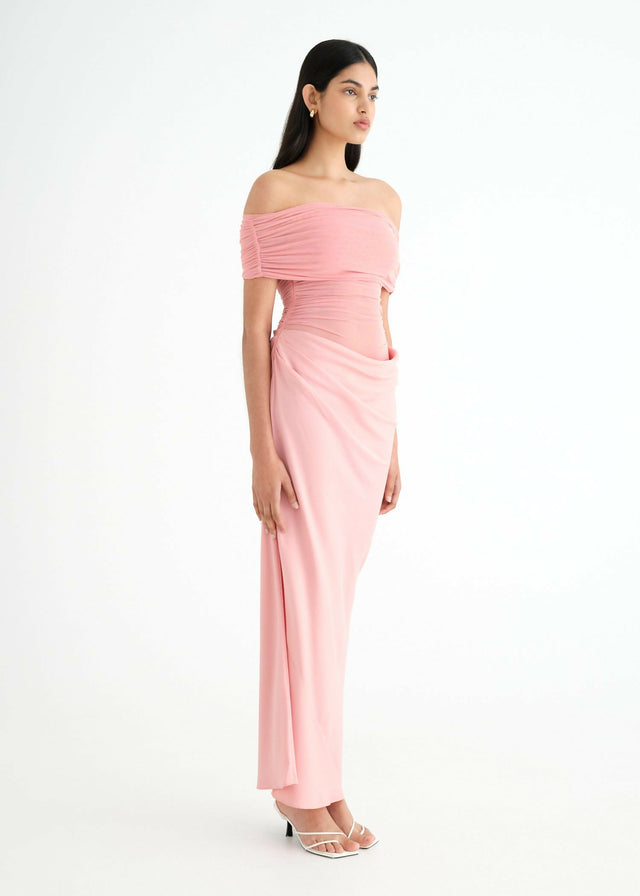 Benni Nico Off Shoulder Maxi - 8 / Pink - Dresses