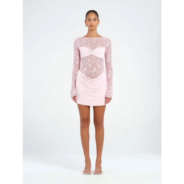 Benni Oskar Mini Dress Baby Pink - 8 / Pink - Dresses