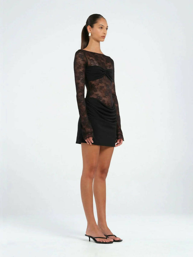 Benni Yana Lace Mini Dress - 10 / Black - Dresses