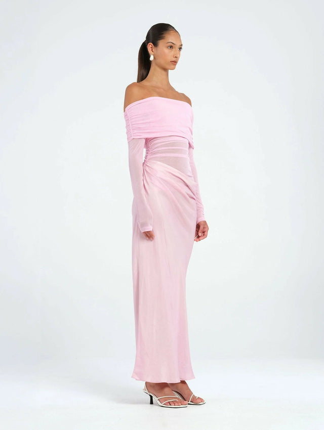 BENNI Yasmin Off-Shoulder Dress in Pink - 8 / Pink - Dresses