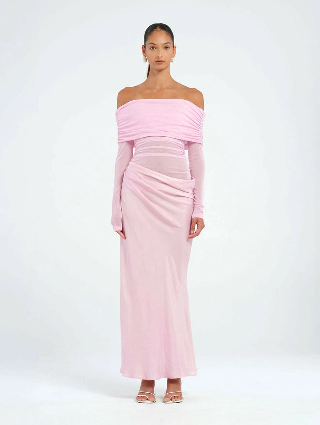 BENNI Yasmin Off-Shoulder Dress in Pink - 8 / Pink - Dresses