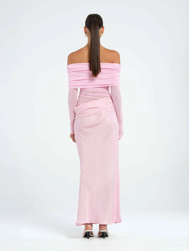 BENNI Yasmin Off-Shoulder Dress in Pink - 8 / Pink - Dresses