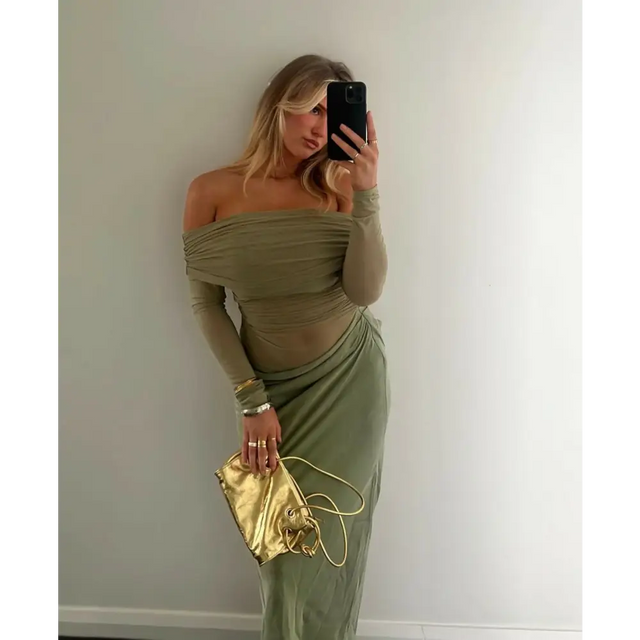 Benni. ‘Yasmin’ off the Shoulder Maxi - Dresses