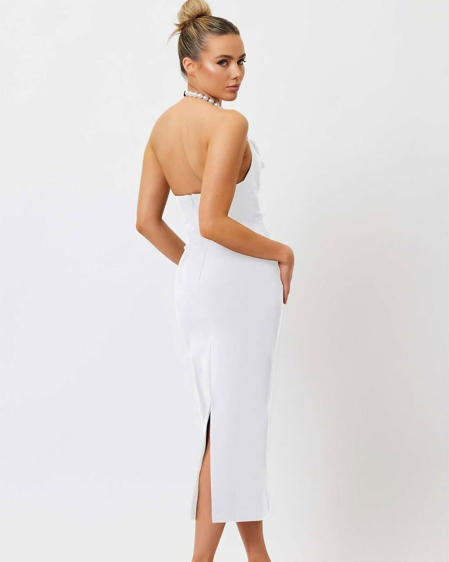 Bianca and Bridgett Mia Pearl Midi Dress White - Dresses