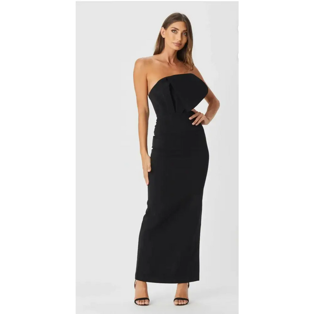 Bianca & Bridgett London Long Black Dress - 12 / Black - Dresses