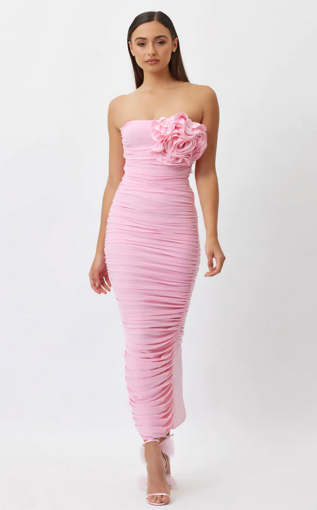 Bianca & Bridgett Tara Midi Dress - 6 / Pink - Dresses