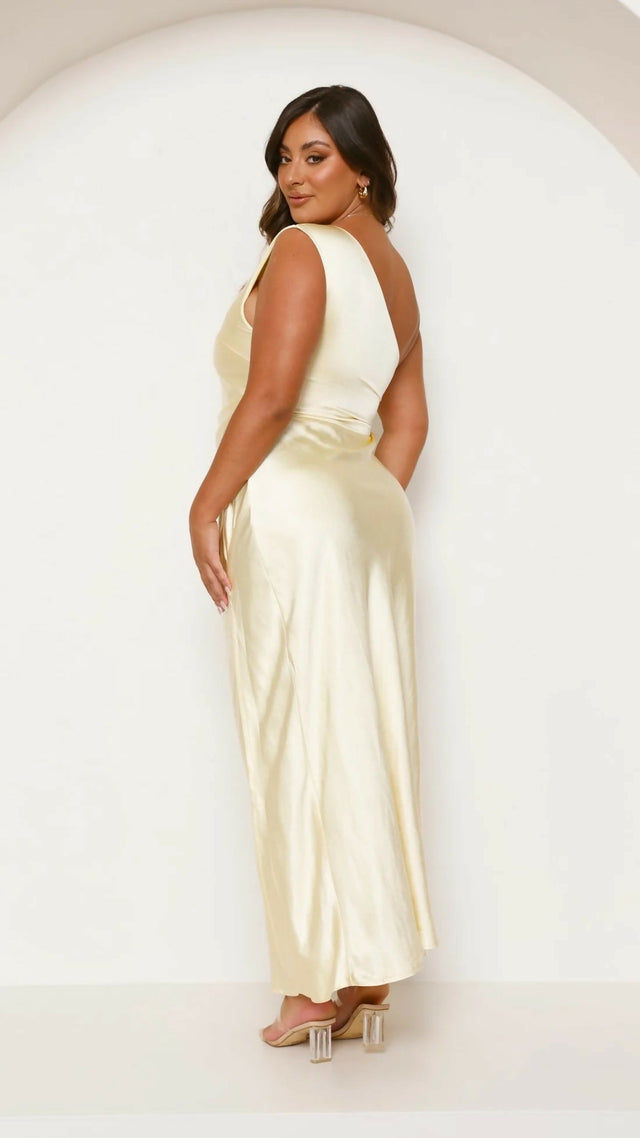 Billy J Victoria Maxi Dress - 12 / Yellow - Dresses