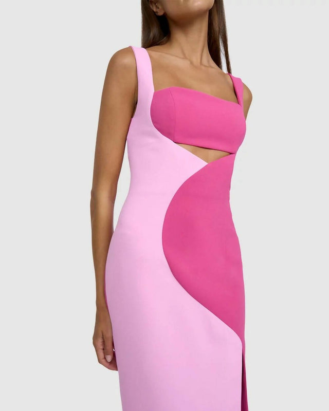 By Johnny - By Johnny Caterina Two Tone Curve Midi