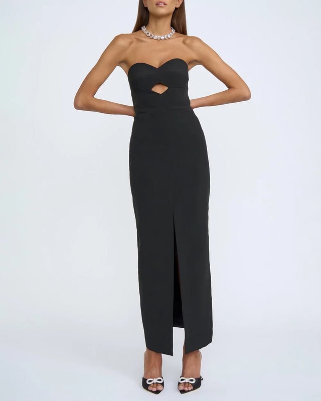 By Johnny Diamond Strapless Split Dress - 8 / Black - Dresses