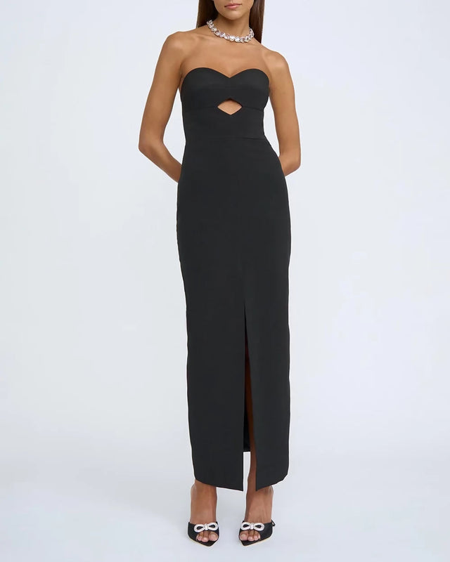 By Johnny Diamond Strapless Split Dress - 8 / Black - Dresses