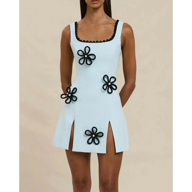BY JOHNNY - Flower Form Mini Dress - 10 / Floral - Dresses