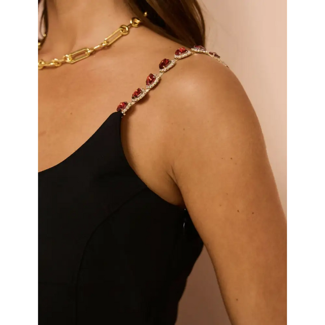 By Johnny Love Chain Mini Dress Size 14 - 14 / Black