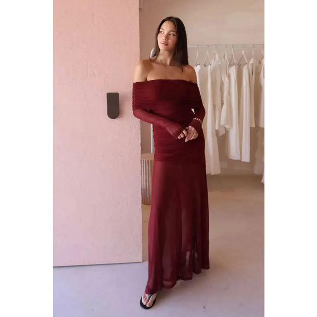 By Nicola Belle Maxi Dress - Berry - Dresses