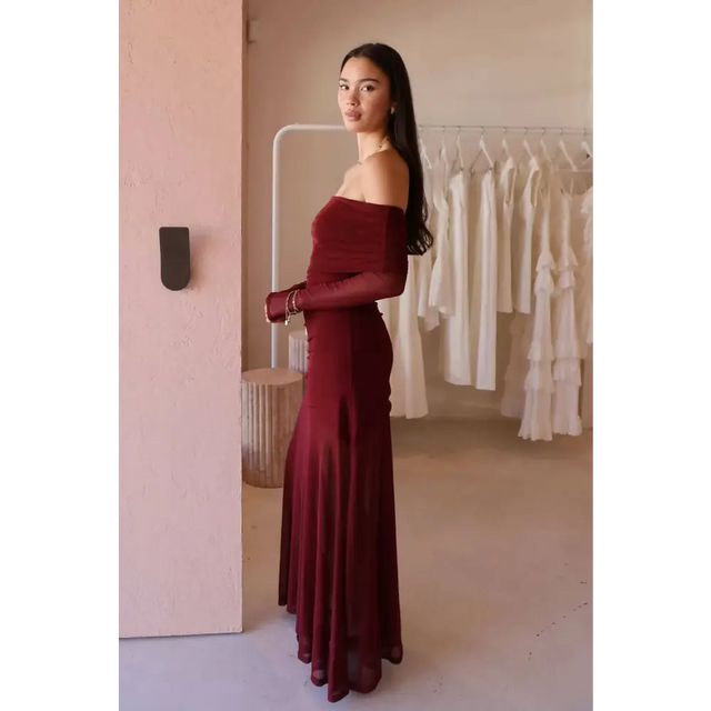 By Nicola Belle Maxi Dress - Berry - Dresses