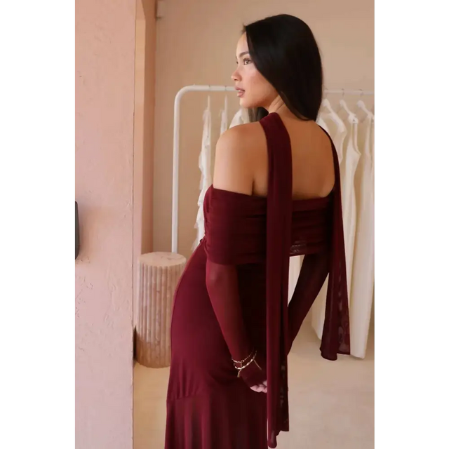 By Nicola Belle Maxi Dress - Berry - Dresses