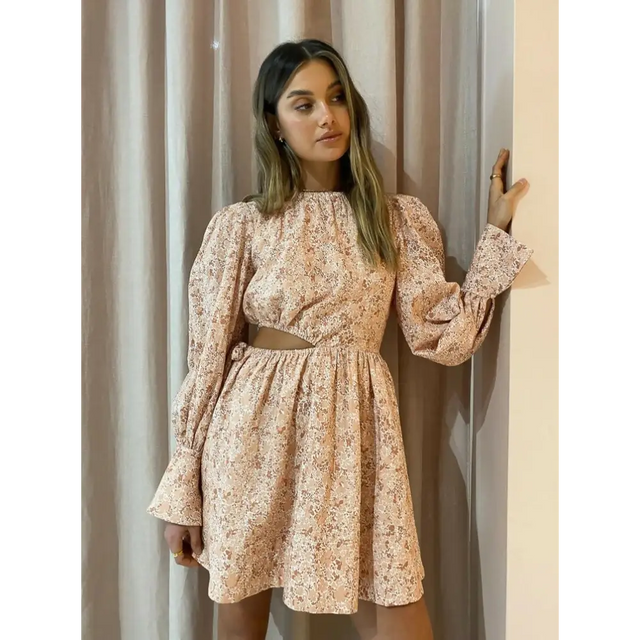 By Nicola Gabriella Mini Dress Floral Camo Size 6 - 6 / Floral - Dresses