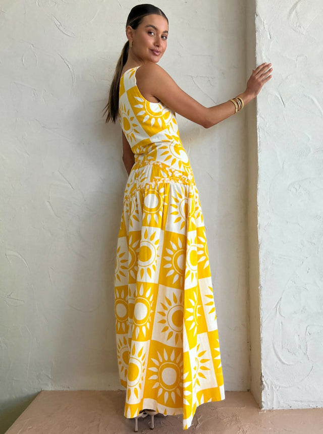 By Nicola Goldie One Shoulder Maxi Dress in Large Sol Size 12 - 12 / Yellow - Dresses