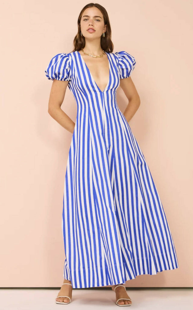 By Nicola By Nicola S/S Wavy Maxi Dress In Stripe - 8 / Multi - Dresses
