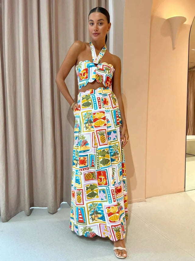 By Nicola - By Nicola Sea Change Top and Maxi Skirt in Summer Vacation