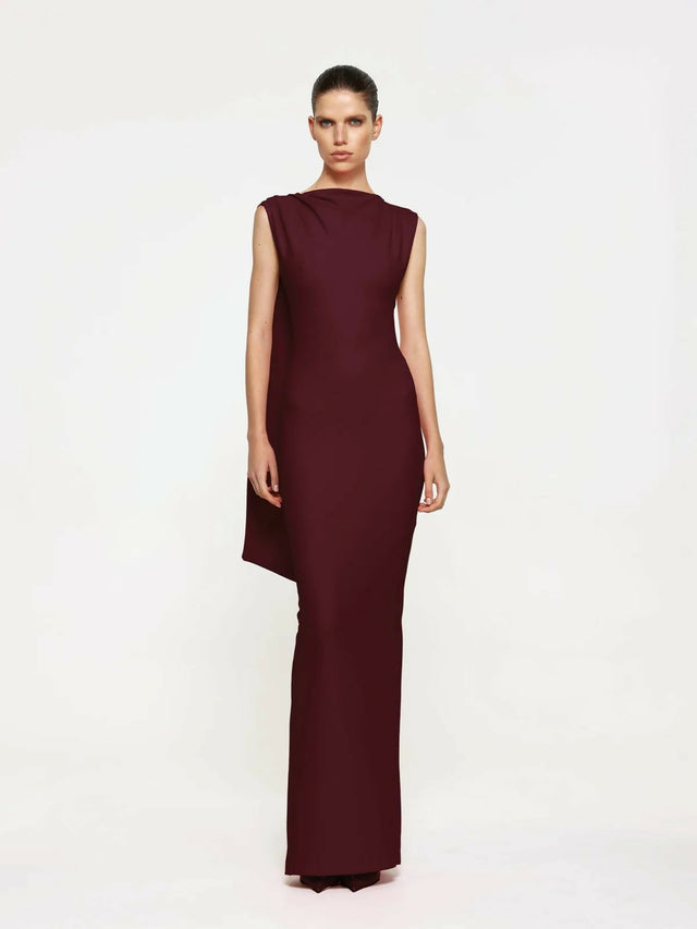Effie Kats Audrey Gown - Wine Size 6
