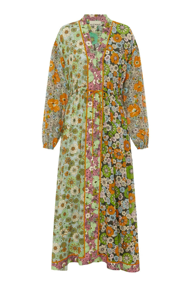 Alemais Orange Blossom Spliced Dress