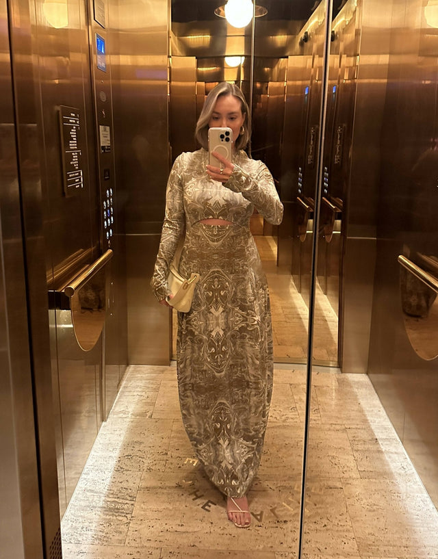 Camilla and Marc - Camilla And Marc Ada Long Sleeve Printed Maxi Dress in Ada Print