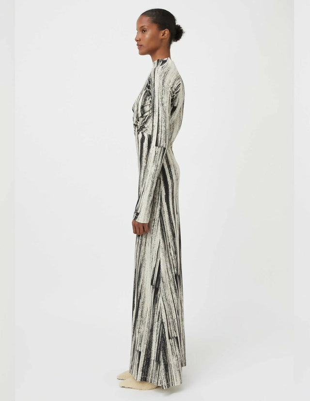 Camilla And Marc Arch Long Sleeve Midi Dress in Black Print - Dresses