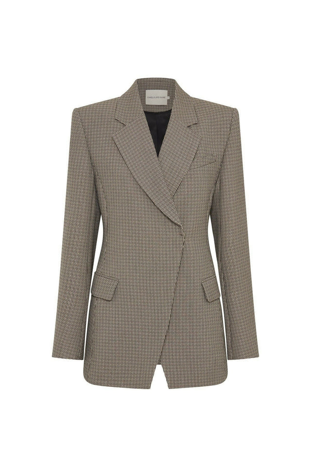 Camilla And Marc Banks Mini Dress and Blazer in Black Houndstooth - Outfit Sets